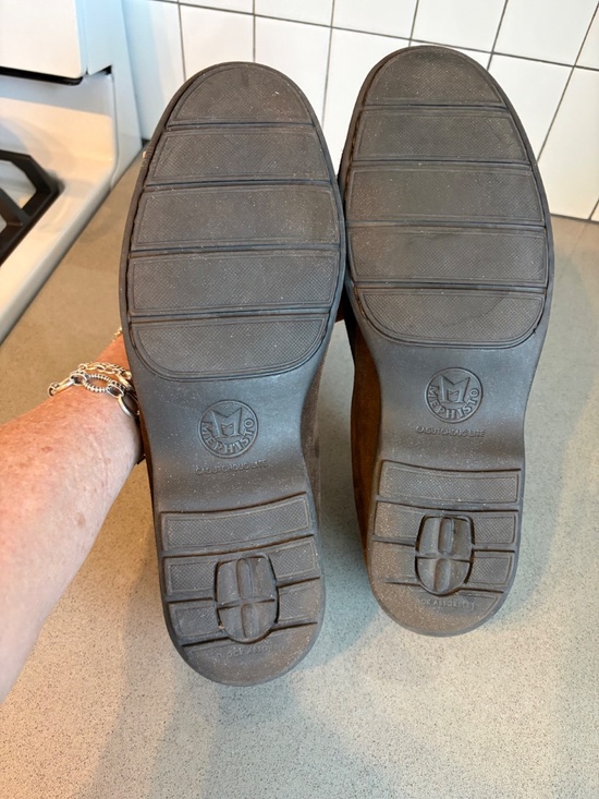 Mephisto brown suede loafers / driving shoes - size 12